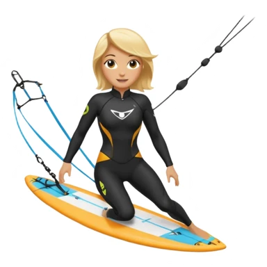 Kitesurfing blond ladie sticker