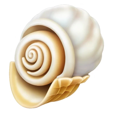 Single pretty shell with pearl inside open hinged shell sticker