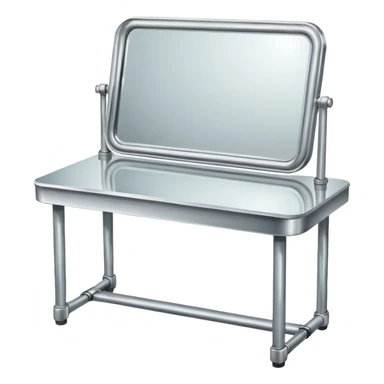 table with mirror sticker