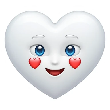 U with white heart sticker