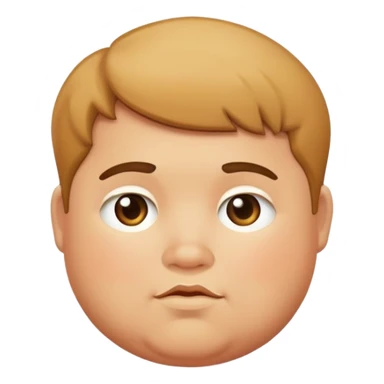 fat carmel toned boy  sticker