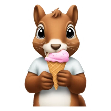 Squirrel eating ice cream sandwich  sticker