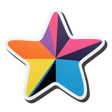 Pop art star sticker