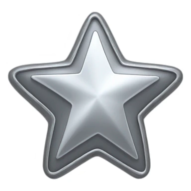 Silver star coin sticker