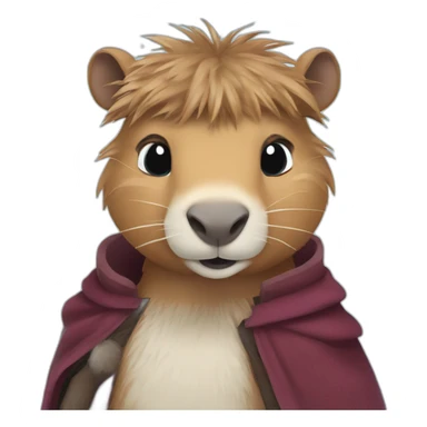 capybara in Elza’s FROZEN costume  sticker