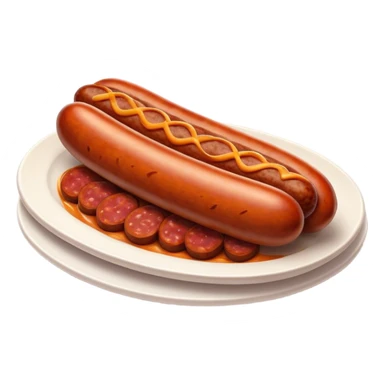 Chorizo Cinematic Realistic Chorizo Dish Emoji, depicted as a single, perfectly spiced sausage, rendered with rich textures and dynamic, appetizing lighting. sticker