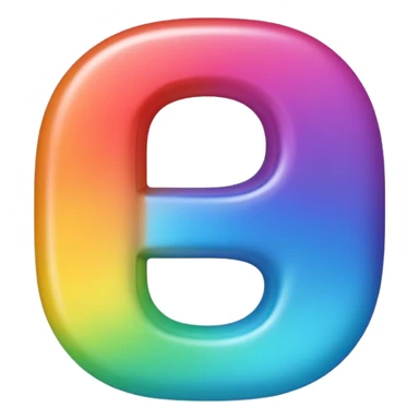Letter G rainbow sticker