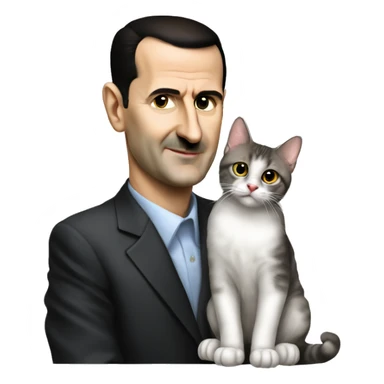 Bashar al assad with cat sticker