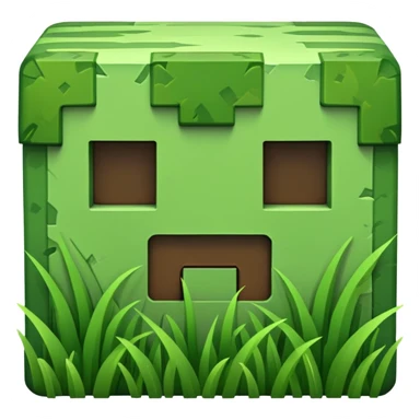 Minecraft grass block sticker