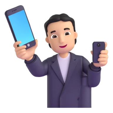 Y2K folder phone, open, taking a selfie sticker