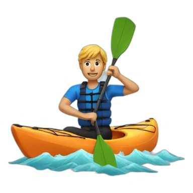 kayaker sticker