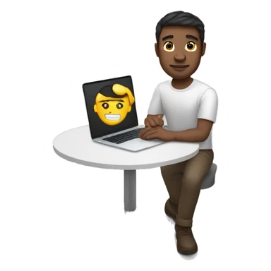 pale brunette male software engineer using Macbook, LED watch on wrist sticker