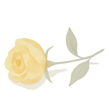 oil painting art style, visible brushstrokes, dreamy, yellow rose laid on its side sticker