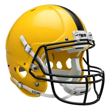 College football player helmet in yellow color sticker