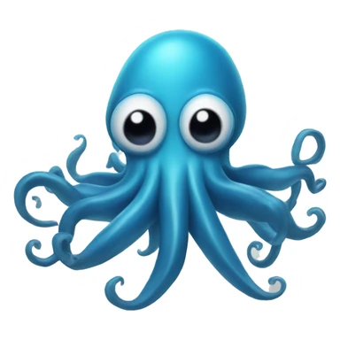 blue squid sticker