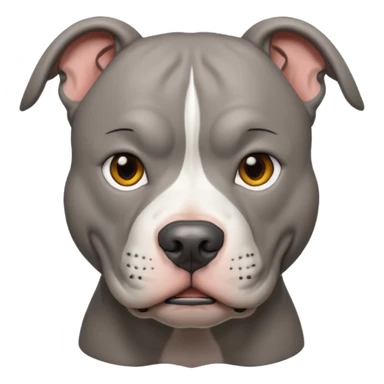 Grey pitbull  sticker