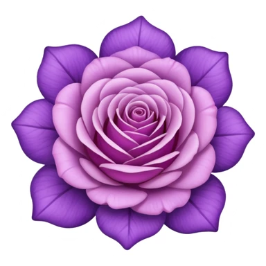 rose shape flower, no stem, now make it a purple sticker