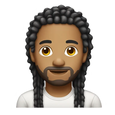 light skin man with short dreads sticker