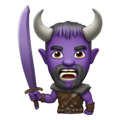 Viking purple people eater sticker