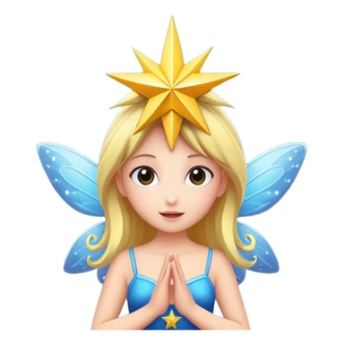 fairy character idea pose with star burst above head sticker