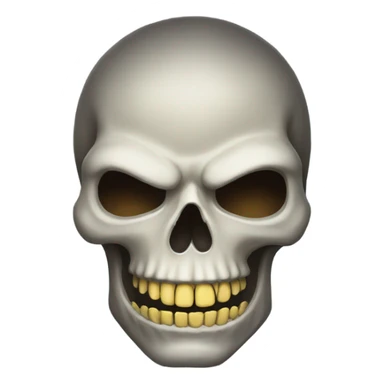 Scary skull head sticker