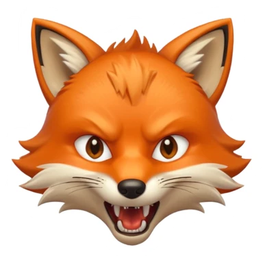 renard en colère sticker