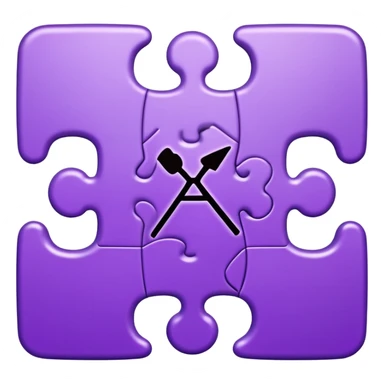purple puzzel piece autism symbol sticker