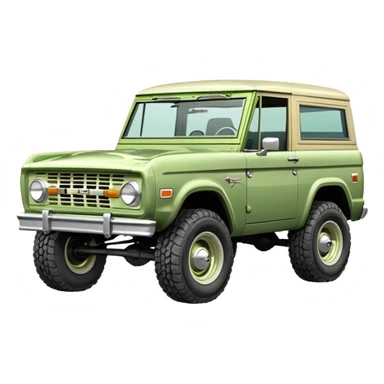 light green classic ford bronco sticker