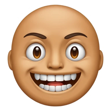 grimacing emoji with silver teeth sticker