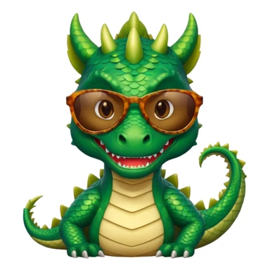 dragon wearing sunglasses sticker