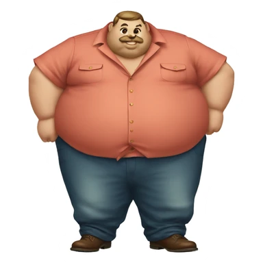 Fat man vintage fashion sticker