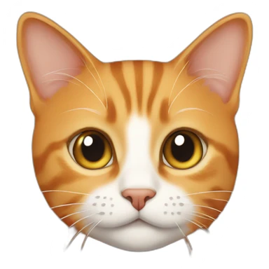 Shorthaired, orange, tabby cat sticker