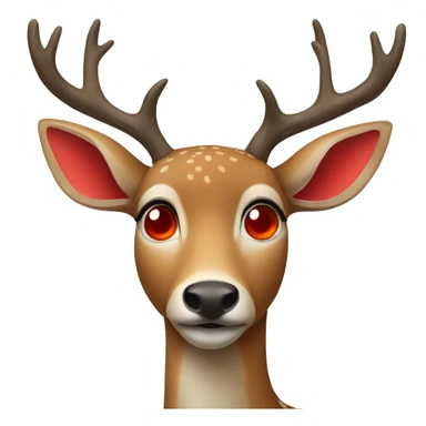 deer with a red nose sticker