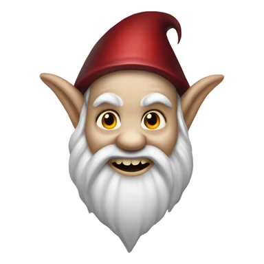 Gnome with vampire teeth sticker
