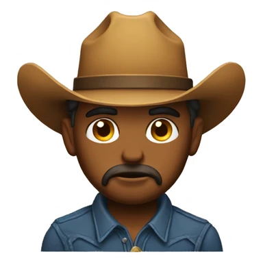 Sad cowboy emoji sticker