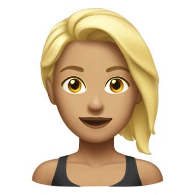 Strong blonde woman sticker