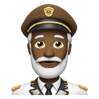 Old Captain With Beard loves you sticker