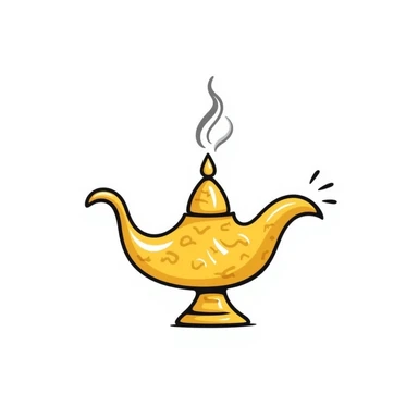 Aladdin's lamp sticker