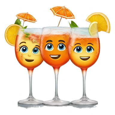 drei schöne Meerjungfrauen trinken aperol spritz sticker