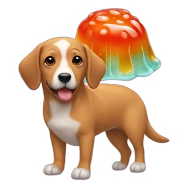 jelly and dog sticker