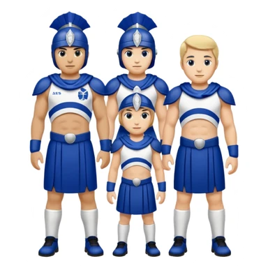 royal blue and white spartan school team sticker