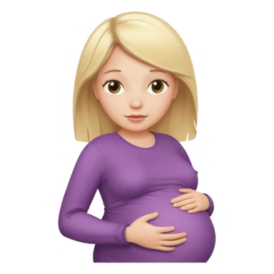 thicc and pregnant woman blond white sticker