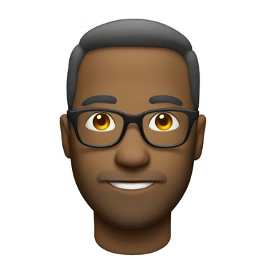 white streamer wearing glasses sticker