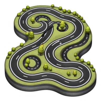 The road winding into the distance
 sticker