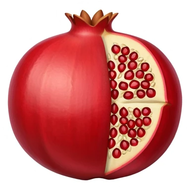 Opened pomegranate from middle into 4 direction  sticker
