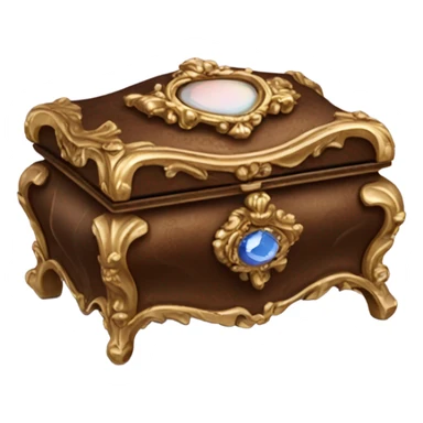 rococo brown jewelry box sticker