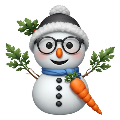 snowman wearing cool glasses sticker