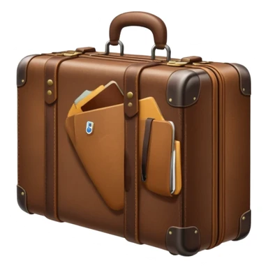 Suitcase half-open sticker