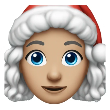 Mrs. Clause with blue eyes sticker