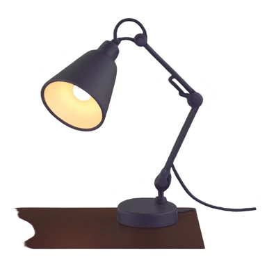 desk lamp with expressive face sticker